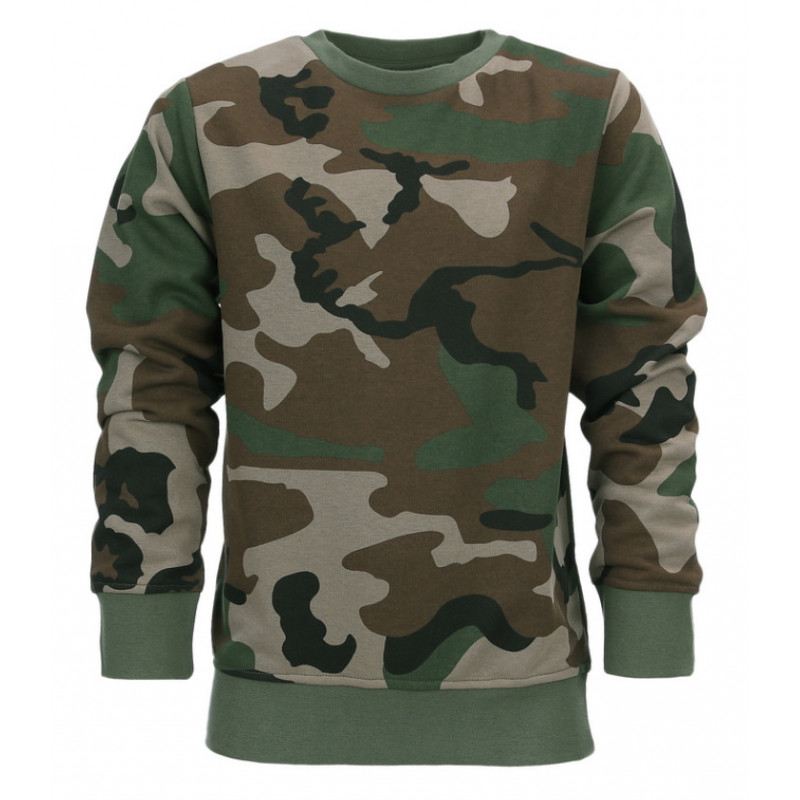 Børne Sweater Woodland Camouflage