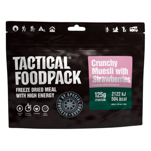 Tactical Foodpack Crunchy Müsli med jordbær 125g