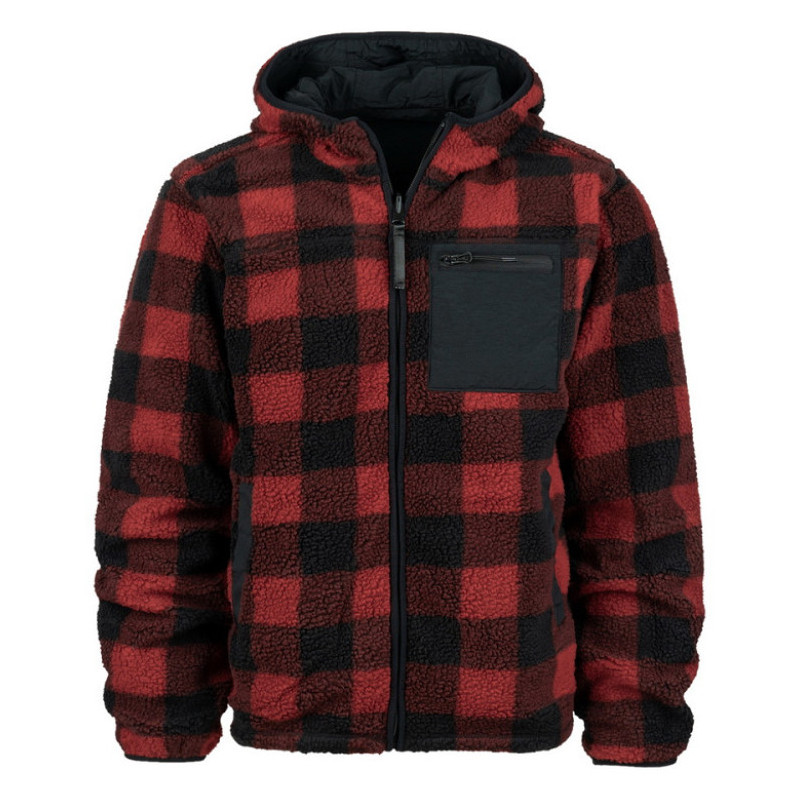 Reversible Sherpa Softshell Jacket Black/Red