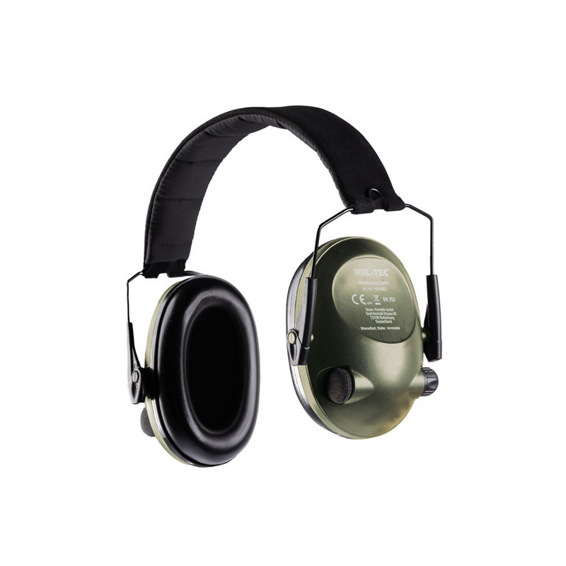 Miltec aktivt høreværn grøn