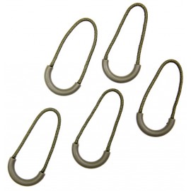 Zipper ring puller 5 pcs green